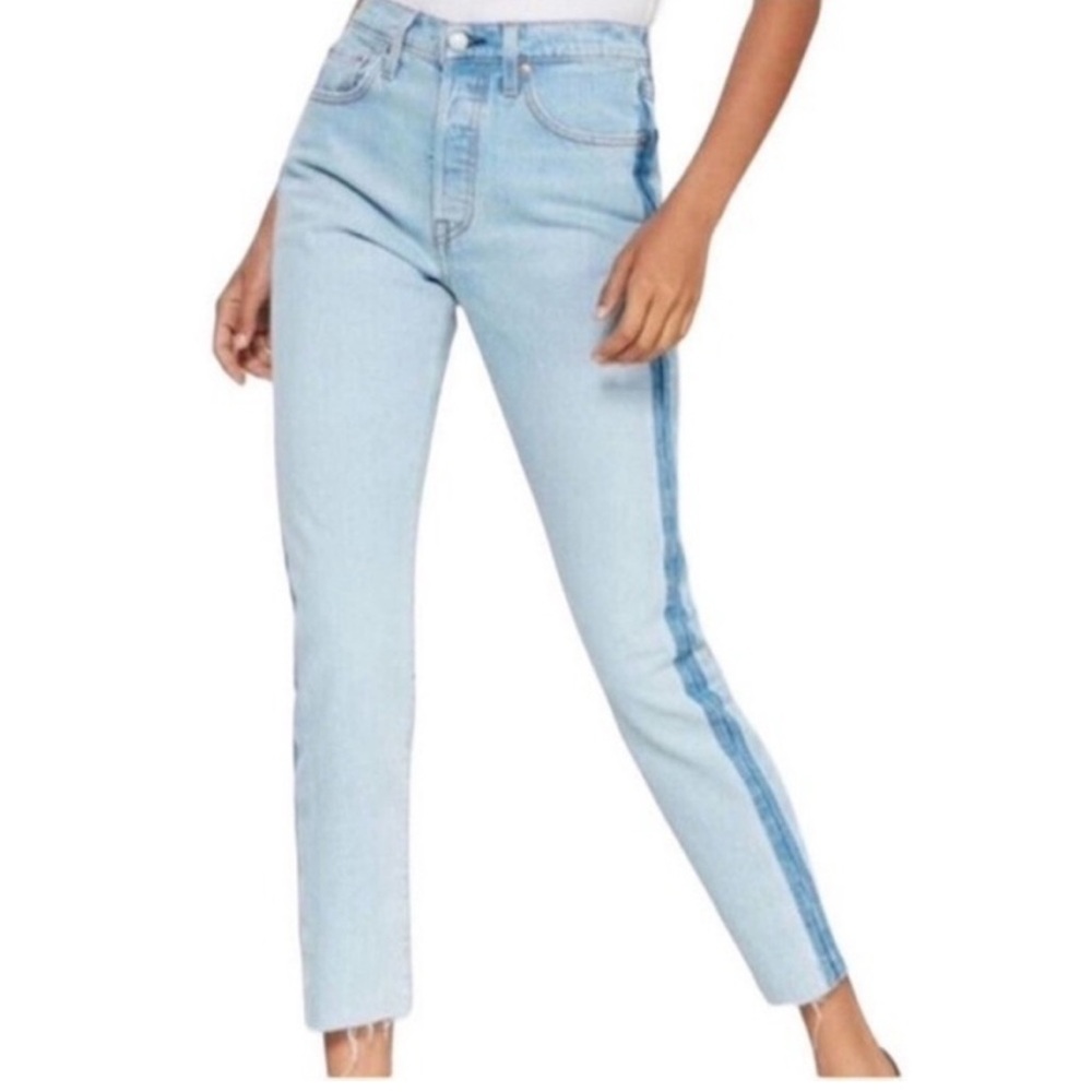 Levi’s 501 Skinny Two-Tone High Rise Jeans | Sz 27
